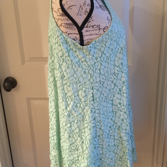 Mint Lace Pearl and Rhinestone Altar'd State Dress - Picture 6 of 8